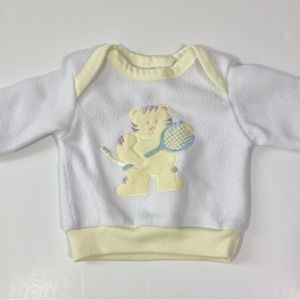 Vintage 80’s Baby Sweatshirt 3 6 Months Tennis Tiger